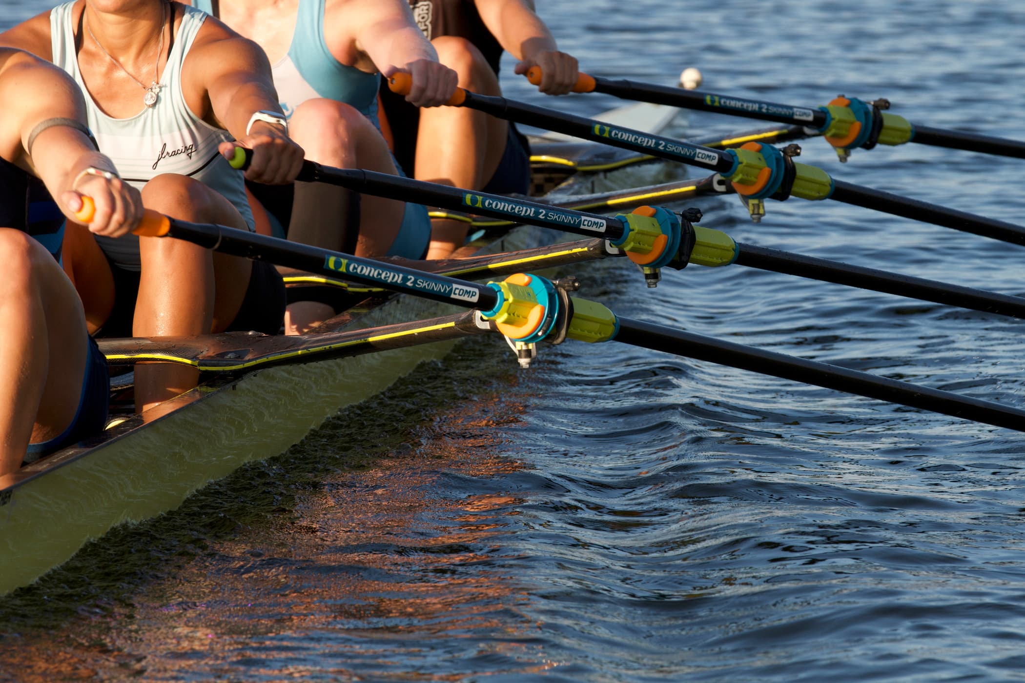 A quad using Skinny sculls